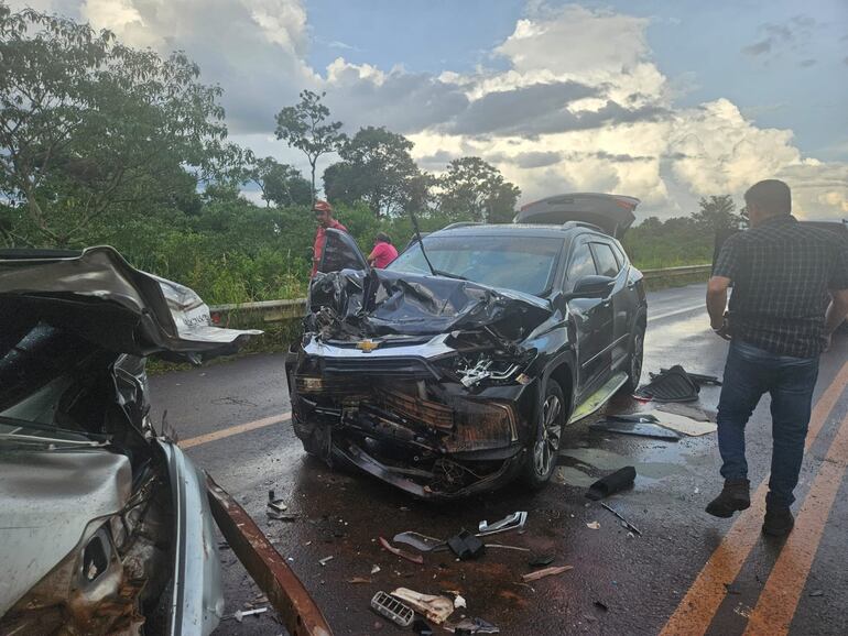 San Rafael del Paraná: explosión de neumático ocasiona accidente de tránsito sobre la ruta PY18