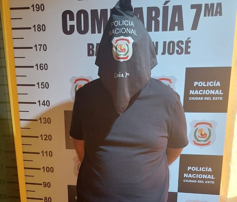 Luis Octavio López Volpe cuando estaba arrestado en la comisaría 7 de Ciudad del Este.