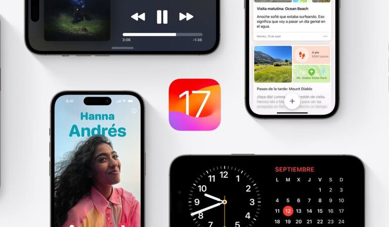 Interfaz de iOS 17