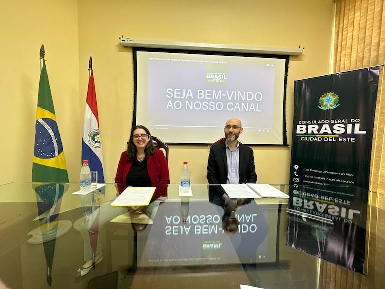 Las autoridades brasileñas del Consulado General de Brasil en Ciudad del Este.