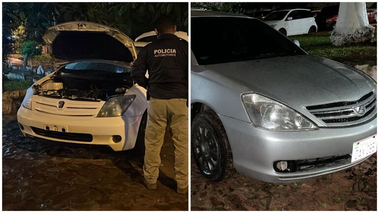 Agentes de Control de Automotores de la Policía Nacional recuperaron un vehículo denunciado como robado e incautaron un automóvil de dudosa procedencia.