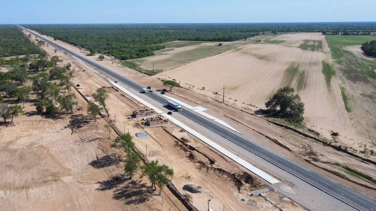 Vista aérea del Lote 7 de la Ruta Transchaco,