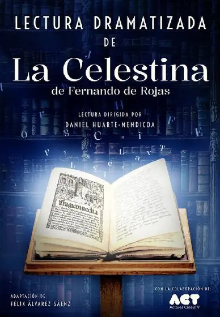 Afiche de la lectura dramatizada de La Celestina en Madrid