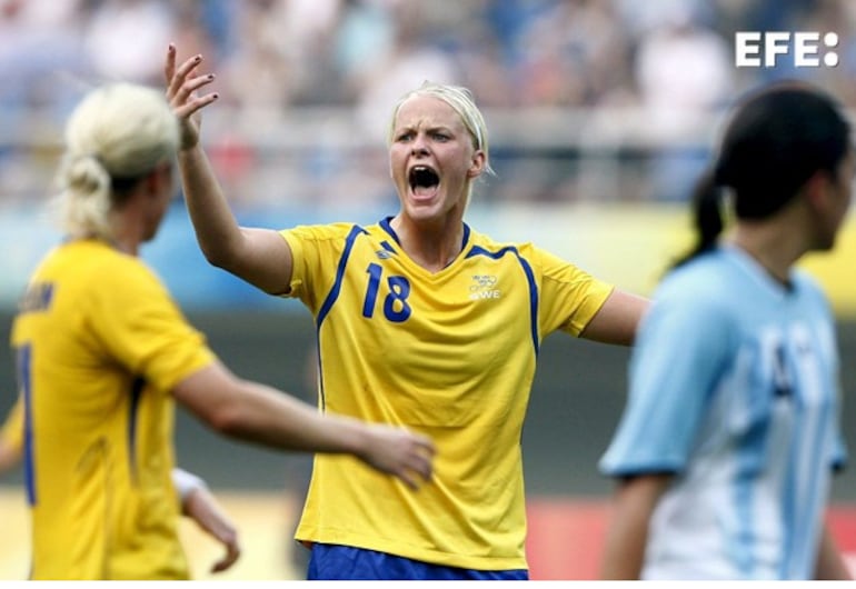 Nilla Fischer, ex jugadora de la selección femenina de Suecia.