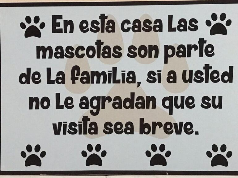 Cartel a favor de las mascotas