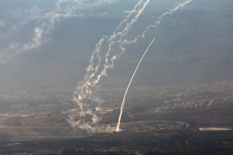 El sistema de defensa aérea israelí Cúpula de Hierro en acción. (Archivo)