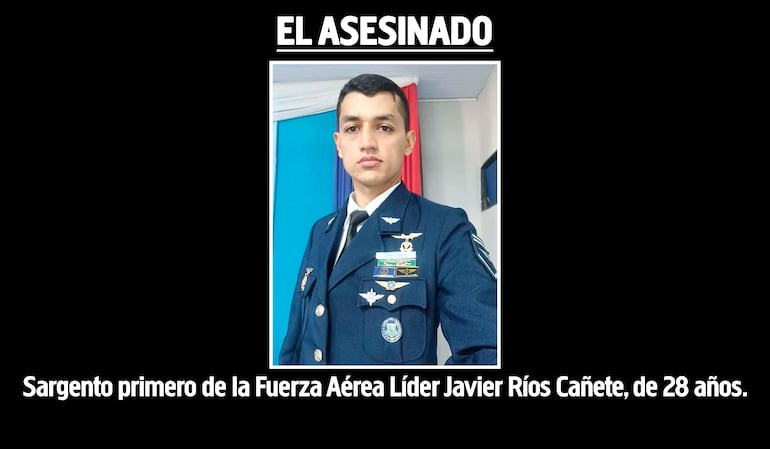 Sargento primero de la Fuerza Aérea Líder Javier Ríos Cañete, asesinado.