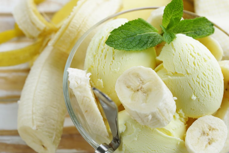 Helado de banana.