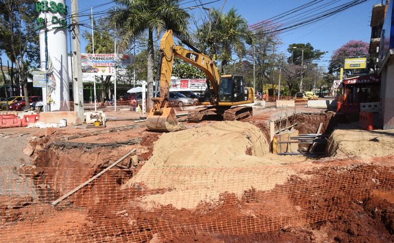 Obras del metrobús.