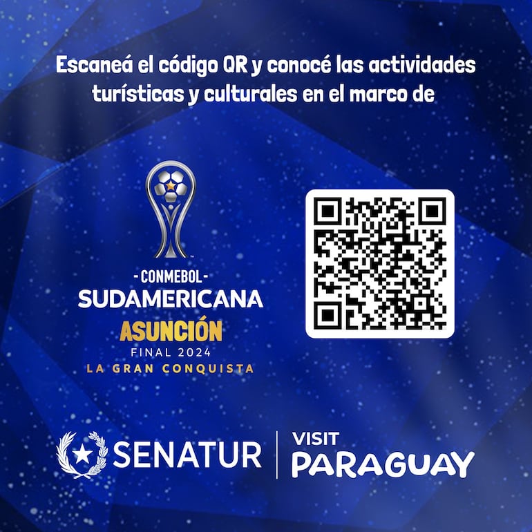 Este QR podés escanear y conoces las actividades previstas en Asunción, en el marco de la final de la Copa Sudamericana.