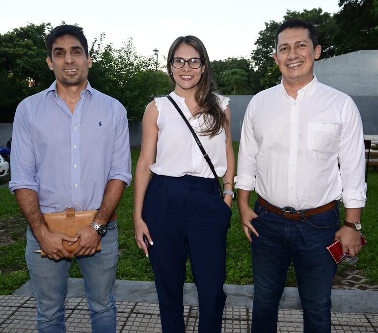 Luis Bóbeda, Leticia Báez y Pablo Rodríguez.