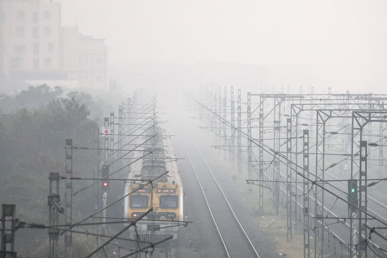 Polución extrema en Mumbai, India.