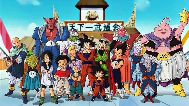 Imagen de los personajes de Dragon Ball.