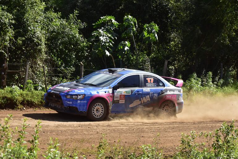 Gerardo Wasmosy y Juan Pablo Carrera (Mitsubishi Lancer Evo) fueron los destacados de la RC2N.