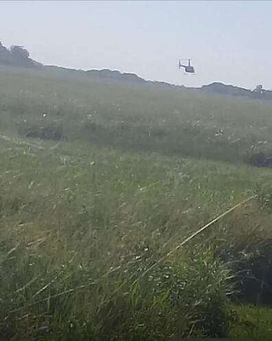 Imágenes captadas por pobladores de Ñeembucú, quienes denuncian la cacería ilegal de animales silvestres desde helicópteros.