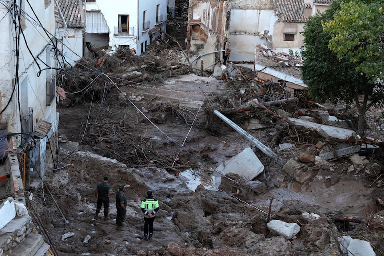 Destrozos generados por la DANA en Valencia. 