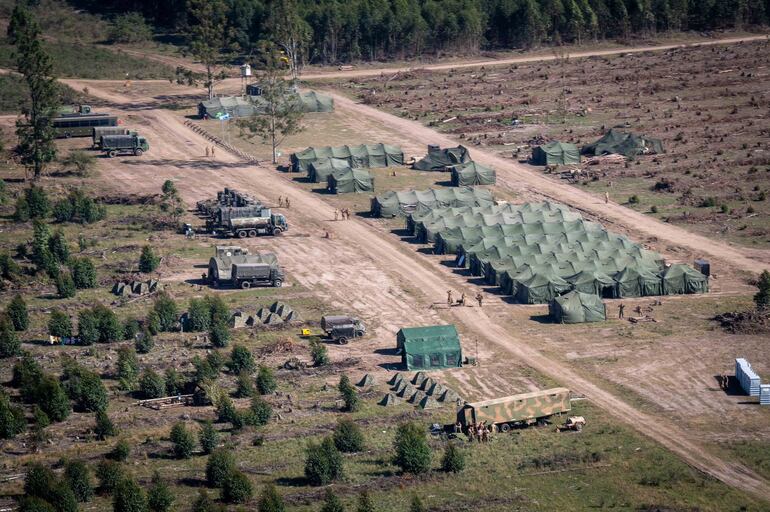 Campamento argentino. Ejercicios militares entre Argentina y Brasil en la frontera con Paraguay. (foto: web oficial del Gobierno de Argentina)