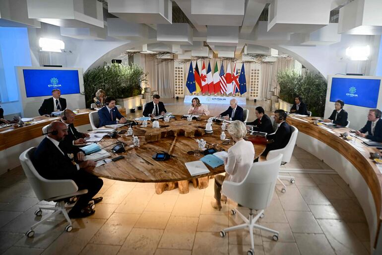 Los líderes del G7, reunidos hoy en Borgo Egnazia, Italia,
