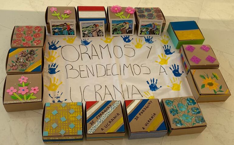 Oración y esperanza acompañan a las cajitas de amor que llegarán a los niños huérfanos de Ucrania.