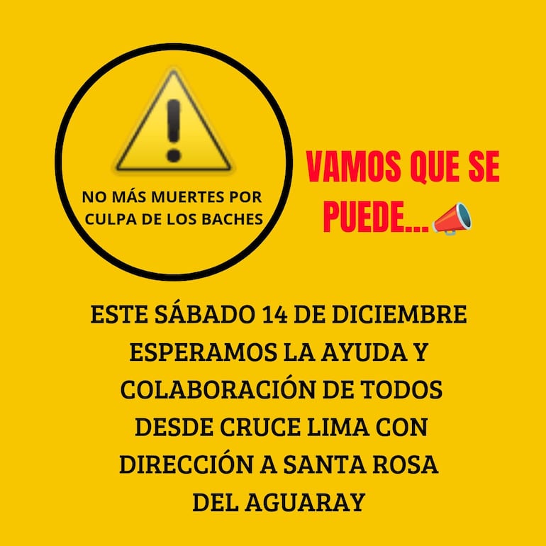 Invitan a la campaña ciudadana para bacheo de la ruta Py08