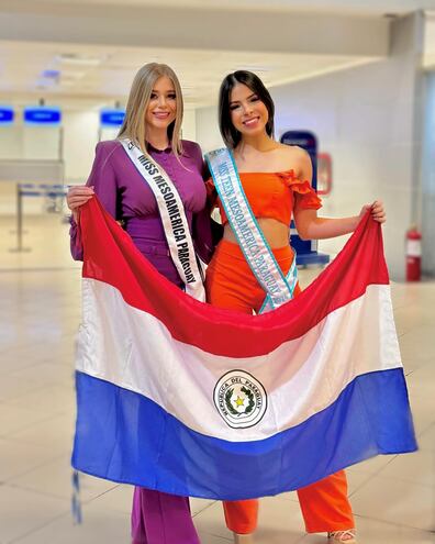 Marlene González, Miss Mesoamérica Paraguay 2024, y Amanda Verón, Miss Teen Mesoamérica Paraguay 2024, viajaron a El Salvador para representarnos en el certamen Miss Mesoamérica International.