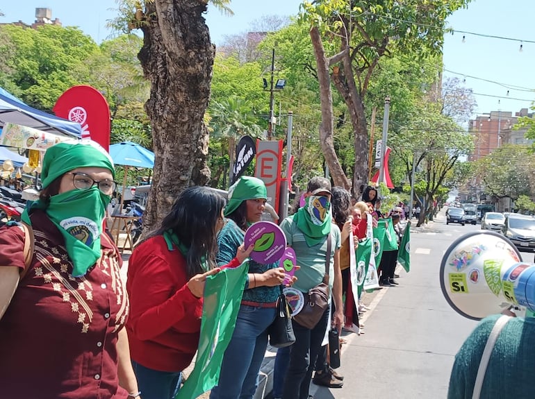 Marcha en Asunción por la legalización del aborto.