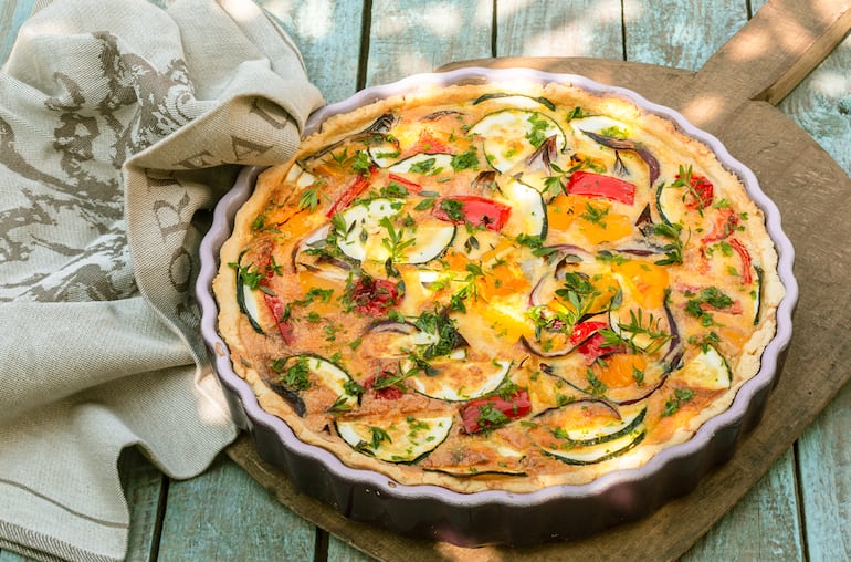 Tarta de verduras.