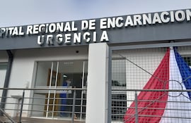 Pabellón de Urgencias del Hospital Regional de Encarnación, donde estuvo internada la niña fallecida este domingo.