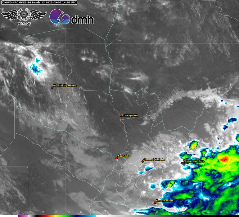 Alerta meteorológica emitida cerca de las 11:00 de este sábado.