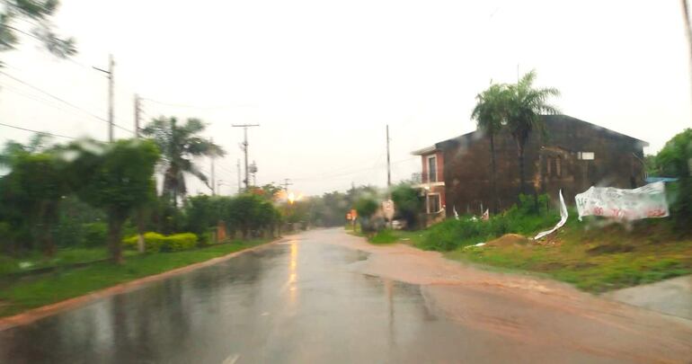 La lluvia continúa en el departamento de Paraguarí.