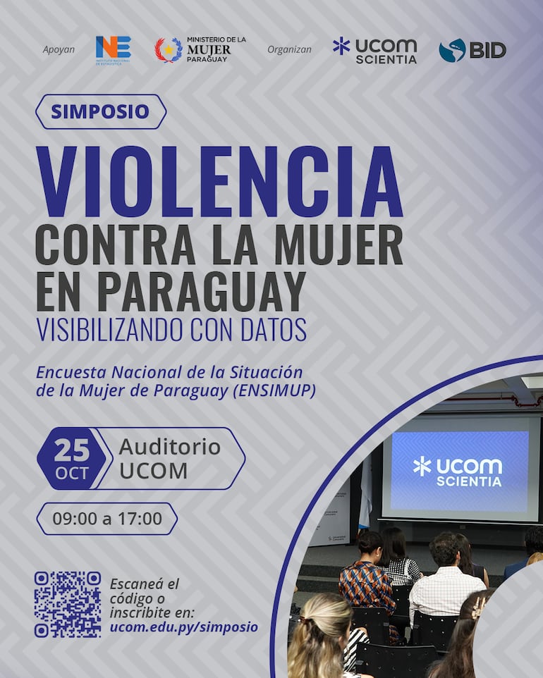 El Banco Interamericano de Desarrollo (BID) y la Universidad Comuneros (UCOM) invitan a un simposio sobre la violencia contra la mujer en Paraguay.