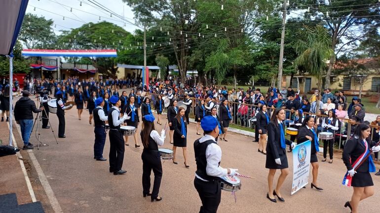 Los estudiantes homenajearon a este distrito ubicado en el departamento de Paraguarí.