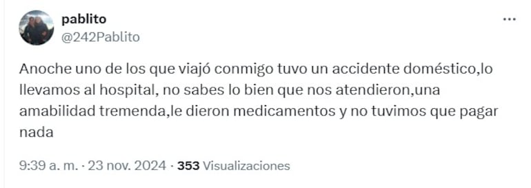 Comentarios en redes sociales sobre la hospitalidad de Paraguay.