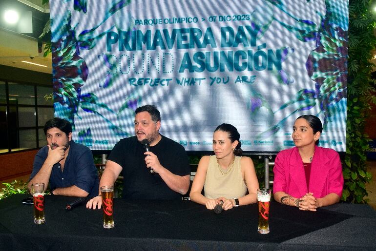 Carlos Mersán, Rodrigo “Coto” Nogués, Adriana Rodríguez y Noel Agüero dieron detalles del Primavera Day Asunción.