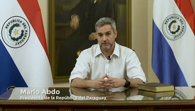 El presidente de la República, Mario Abdo Benítez.