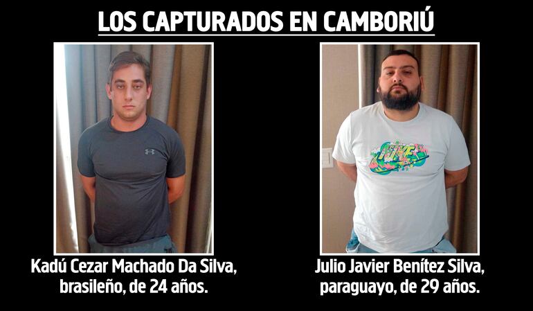 Kadú Cezar Machado Da Silva, brasileño, de 24 años. Julio Javier Benítez Silva, paraguayo, de 29 años.