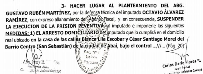 Arresto de Octavio Álvarez.