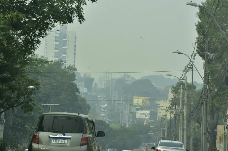 Así está la calidad del aire en Paraguay desde hace cuatro días, debido a los incendios que se registran en toda la región.