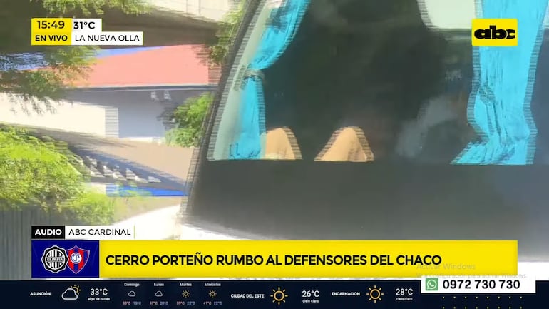 Cerro Porteño, rumbo al Defensores del Chaco para disputar el superclásico.