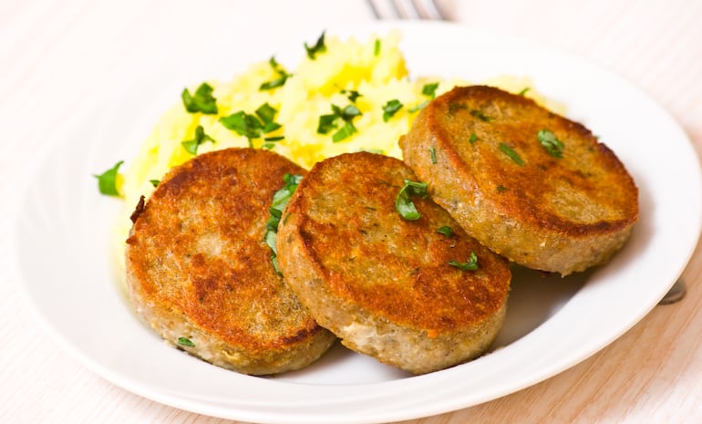 Hamburguesa de pescado.