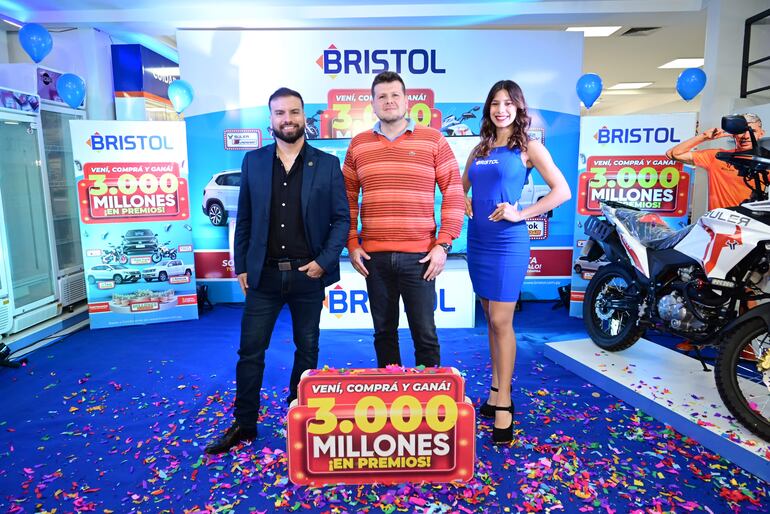 Bristol regaló en su segundo sorteo de "La promo más grande del país", una moto Buler más G. 20 millones en efectivo.