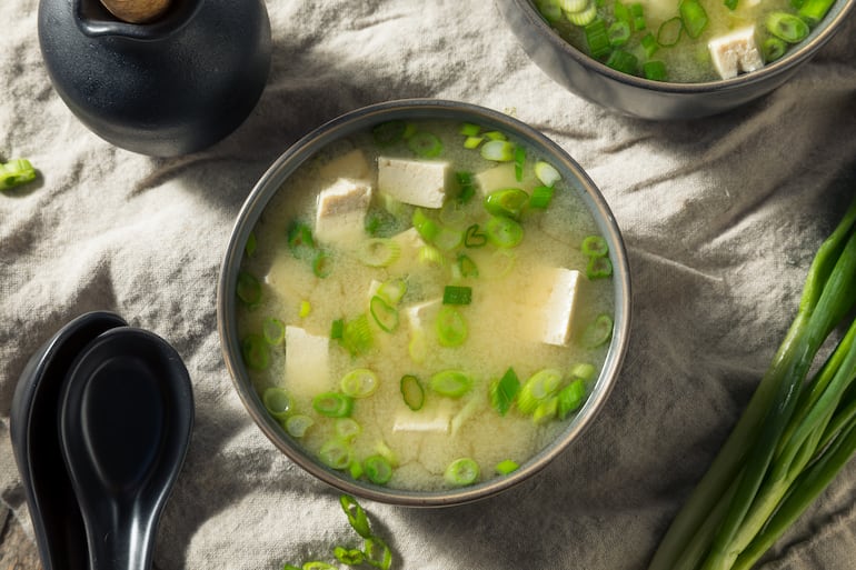 Sopa de tofu.