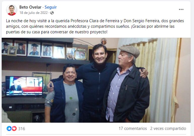 Silvio Beto Ovelar trató de mediocres a docentes que utilizó durante su campaña para ser senador.