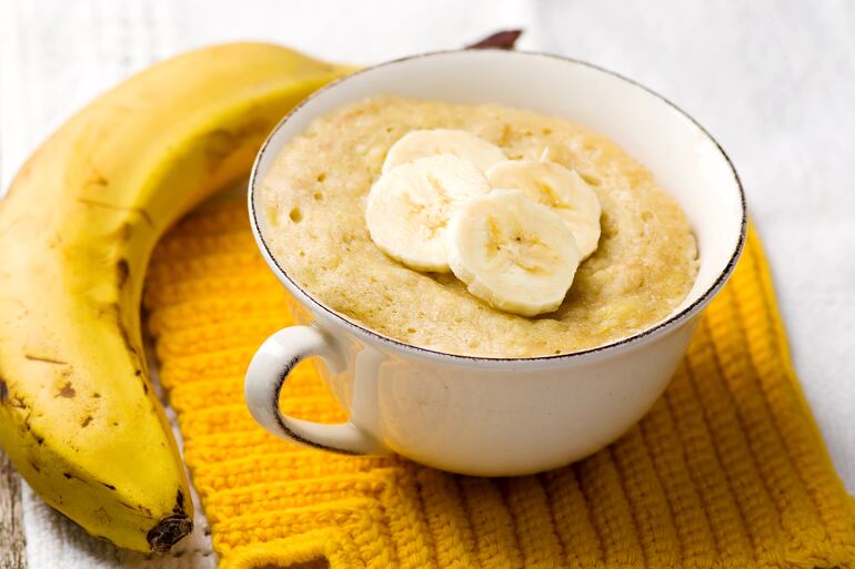 Mug cake de banana.