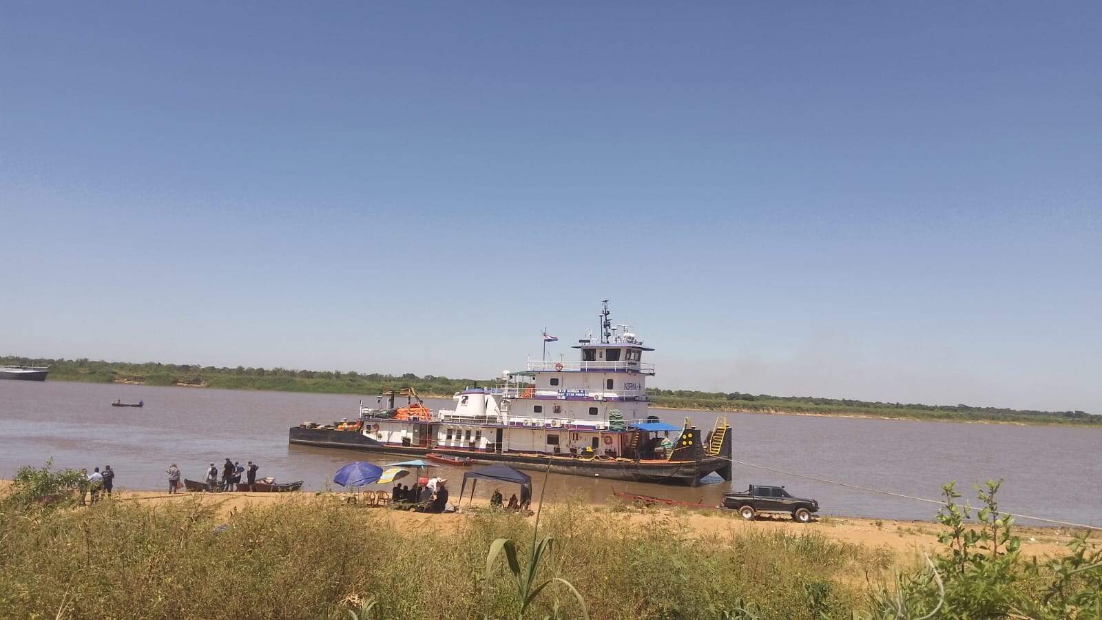 El muelle de la empresa Petroleos San Antonio (Petrosan) en donde ocurrió la tragedia.