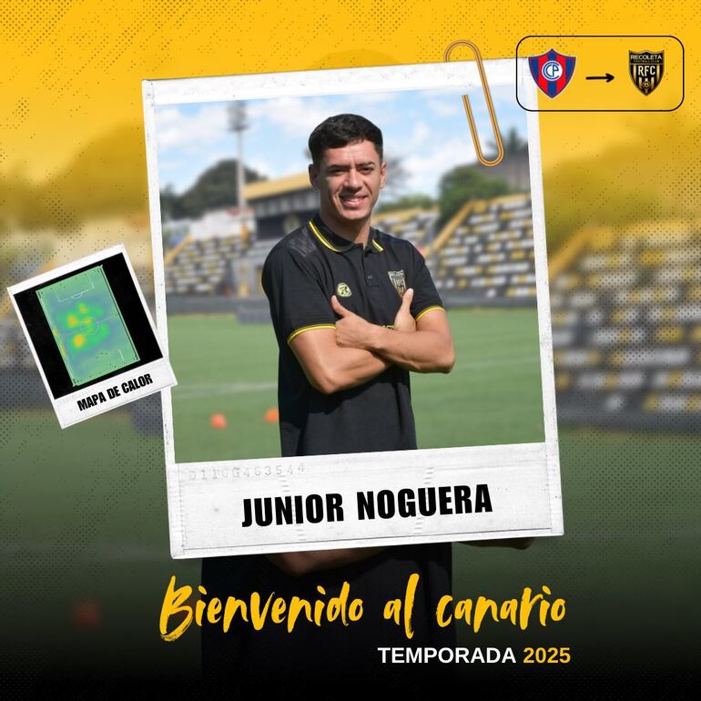 Junior Noguera es otro de los refuerzos confirmados este jueves por el Deportivo Recoleta.