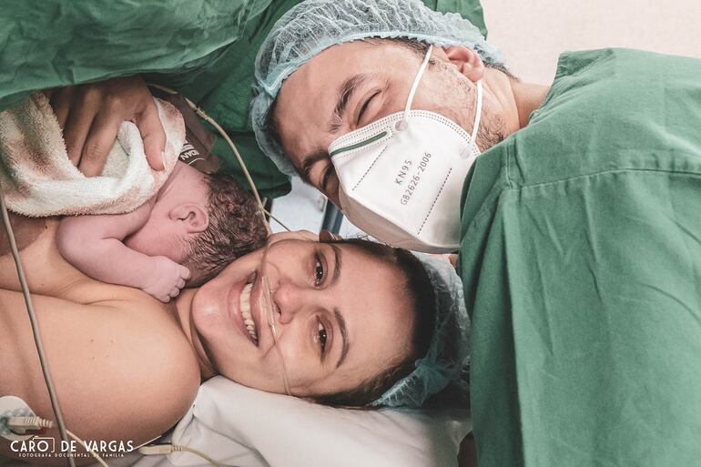 Andrea Quattrocchi celebra la llegada de su segundo hijo.