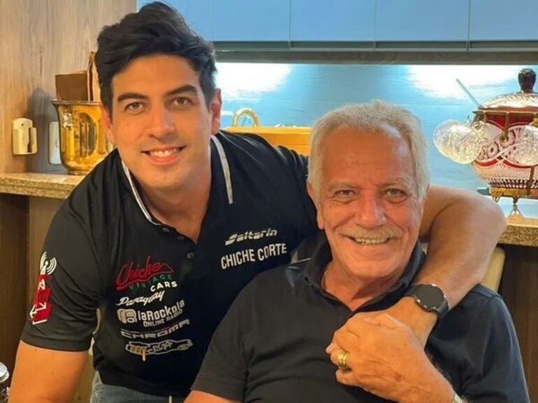 Héctor Corte (d), junto a su hijo Eduardo Corte, más conocido como Chiche.