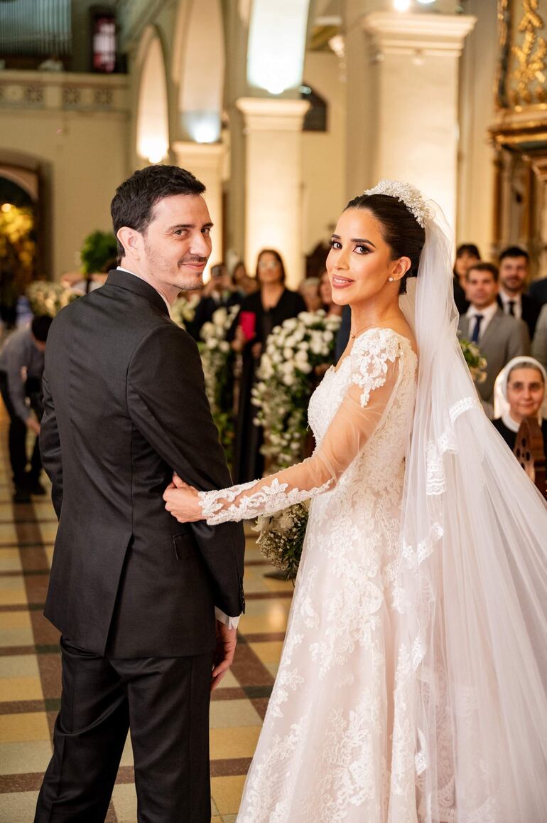 Terminada la ceremonia, los novios recibieron a sus invitados en La Riviere.