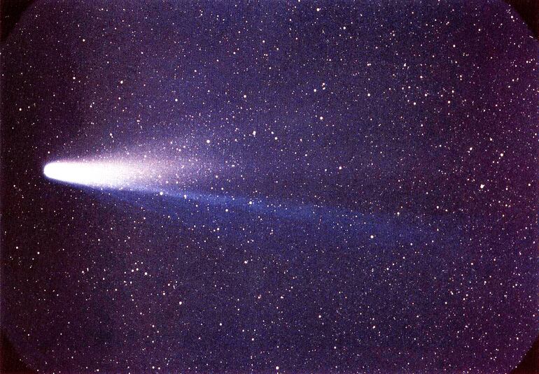 El cometa Halley en 1986 (NASA, vía WikiCommons)